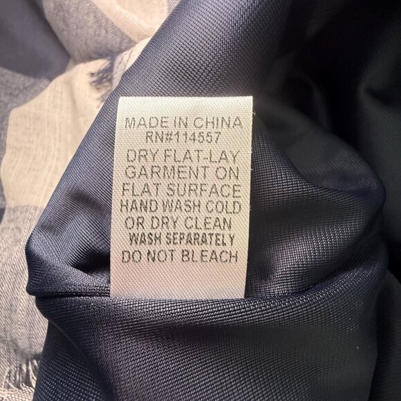 Women's NWT S THML Blue Plaid Aztec Embroidered Detail Front Dress - Picture 9 of 9